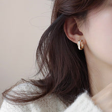Load image into Gallery viewer, LUOWEND 18K Yellow Gold Real Natural Gemstone Earrings for Women