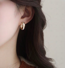 Load image into Gallery viewer, LUOWEND 18K Yellow Gold Real Natural Gemstone Earrings for Women