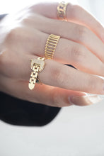 Load image into Gallery viewer, LUOWEND 18K Yellow Gold Real Natural Diamond Ring for Women