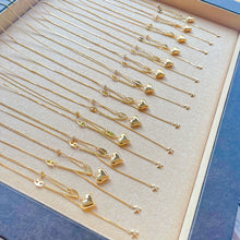 Load image into Gallery viewer, LUOWEND 18K Yellow Gold Real Natural Diamond Necklace for Women