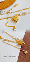 Load image into Gallery viewer, LUOWEND 18K Yellow Gold Real Natural Diamond Necklace for Women