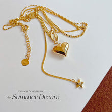 Load image into Gallery viewer, LUOWEND 18K Yellow Gold Real Natural Diamond Necklace for Women