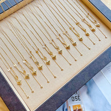 Load image into Gallery viewer, LUOWEND 18K Yellow Gold Real Natural Diamond Necklace for Women