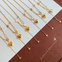 Load image into Gallery viewer, LUOWEND 18K Yellow Gold Real Natural Diamond Necklace for Women