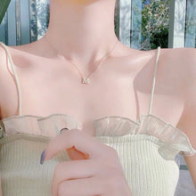 Load image into Gallery viewer, LUOWEND 18K Rose Gold Real Natural Diamond Pendant Necklace for Women