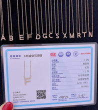 Load image into Gallery viewer, LUOWEND 18K Rose Gold Real Natural Diamond Pendant Necklace for Women