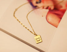 Load image into Gallery viewer, LUOWEND 18K Yellow Gold Real Natural Diamond Pendant Necklace for Women