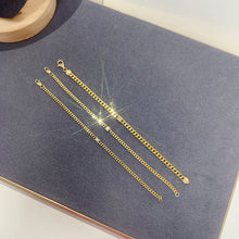 Load image into Gallery viewer, LUOWEND 18K Yellow Gold Real Natural Diamond Bracelet for Women