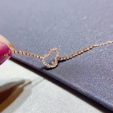 Load image into Gallery viewer, LUOWEND 18K White or Yellow or Rose Gold Real Natural Diamond Bracelet for Women