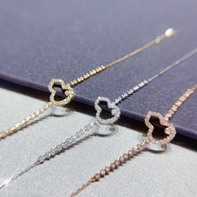 Load image into Gallery viewer, LUOWEND 18K White or Yellow or Rose Gold Real Natural Diamond Bracelet for Women
