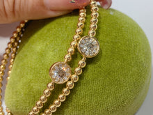 Load image into Gallery viewer, LUOWEND 18K Yellow Gold Real Natural Diamond Bracelet for Women