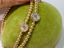 Load image into Gallery viewer, LUOWEND 18K Yellow Gold Real Natural Diamond Bracelet for Women