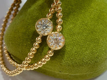 Load image into Gallery viewer, LUOWEND 18K Yellow Gold Real Natural Diamond Bracelet for Women