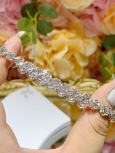 Load image into Gallery viewer, LUOWEND 18K White Gold Real Natural Diamond Bracelet for Women