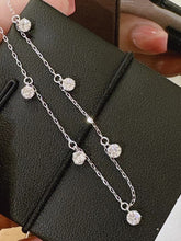 Load image into Gallery viewer, LUOWEND 18K White Gold Real Natural Diamond Bracelet for Women