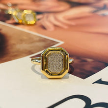 Load image into Gallery viewer, LUOWEND 18K Yellow Gold Real Natural Diamond Ring for Women