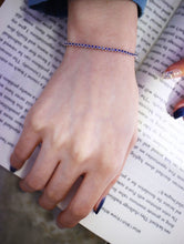 Load image into Gallery viewer, LUOWEND 18K White Gold Real Natural Ruby or Sapphire Bracelet for Women