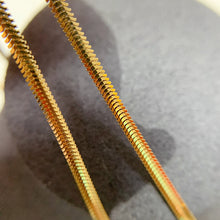 Load image into Gallery viewer, LUOWEND 18K Yellow Gold Snake Chain Necklace for Women