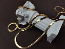 Load image into Gallery viewer, LUOWEND 18K Yellow Gold Snake Chain Necklace for Women