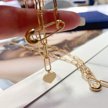 Load image into Gallery viewer, LUOWEND 18K Yellow Gold Necklace for Women