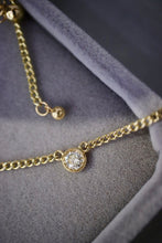 Load image into Gallery viewer, LUOWEND 18K Yellow Gold Real Natural Diamond Necklace for Women