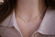 Load image into Gallery viewer, LUOWEND 18K Yellow Gold Real Natural Diamond Necklace for Women