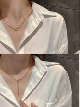 Load image into Gallery viewer, LUOWEND 18K Yellow Gold Diamond Necklace for Women