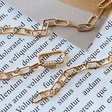 Load image into Gallery viewer, LUOWEND 18K Yellow Gold Diamond Necklace for Women