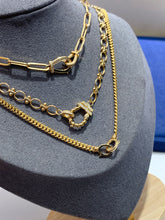 Load image into Gallery viewer, LUOWEND 18K Yellow Gold Real Natural Diamond Necklace for Women