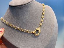 Load image into Gallery viewer, LUOWEND 18K Yellow Gold Real Natural Diamond Necklace for Women