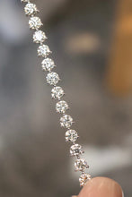 Load image into Gallery viewer, LUOWEND 18K White Gold Real Natural Diamond Bracelet for Women