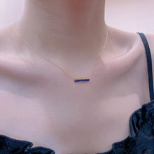 Load image into Gallery viewer, LUOWEND 18K Yellow Gold Real Natural Sapphire Gemstone Necklace for Women