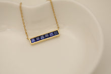 Load image into Gallery viewer, LUOWEND 18K Yellow Gold Real Natural Sapphire Gemstone Necklace for Women