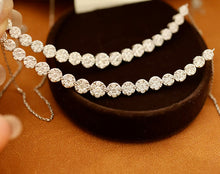 Load image into Gallery viewer, LUOWEND 18K White Gold Real Natural Diamond Necklace for Women