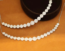 Load image into Gallery viewer, LUOWEND 18K White Gold Real Natural Diamond Necklace for Women