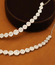 Load image into Gallery viewer, LUOWEND 18K White Gold Real Natural Diamond Necklace for Women