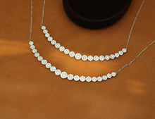 Load image into Gallery viewer, LUOWEND 18K White Gold Real Natural Diamond Necklace for Women