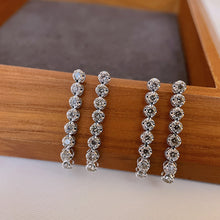 Load image into Gallery viewer, LUOWEND 18K White Gold Real Natural Diamond Drop Earrings for Women