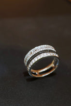 Load image into Gallery viewer, LUOWEND 18K White Gold Real Natural Diamond Ring for Women