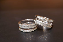 Load image into Gallery viewer, LUOWEND 18K White Gold Real Natural Diamond Ring for Women