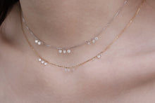 Load image into Gallery viewer, LUOWEND 18K White or Rose Gold Real Natural Diamond Necklace for Women