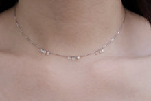 Load image into Gallery viewer, LUOWEND 18K White or Rose Gold Real Natural Diamond Necklace for Women