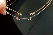 Load image into Gallery viewer, LUOWEND 18K White or Rose Gold Real Natural Diamond Necklace for Women