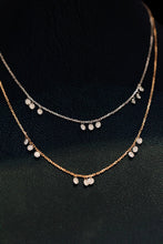 Load image into Gallery viewer, LUOWEND 18K White or Rose Gold Real Natural Diamond Necklace for Women