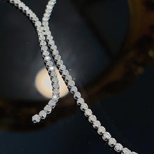 Load image into Gallery viewer, LUOWEND 18K White Gold Real Natural Diamond Necklace for Women