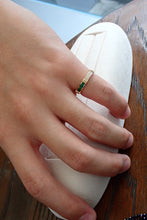 Load image into Gallery viewer, LUOWEND 18K Rose Gold Real Natural Gemstone and Diamond Ring for Women