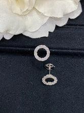 Load image into Gallery viewer, LUOWEND 18K White Gold Real Natural Diamond Stud Earrings for Women