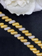 Load image into Gallery viewer, LUOWEND 18K White and Yellow Gold Real Natural Diamond Necklace for Women