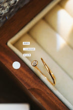 Load image into Gallery viewer, LUOWEND 18K Yellow Gold Real Natural Diamond Ring for Women