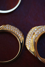 Load image into Gallery viewer, LUOWEND 18K Yellow Gold Real Natural Diamond Ring for Women
